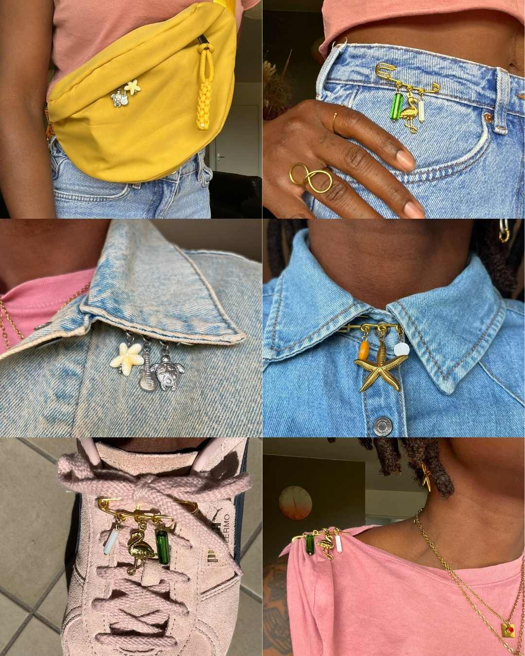 6 façons de porter une broche charms personnalisée - bijoux personnalisés