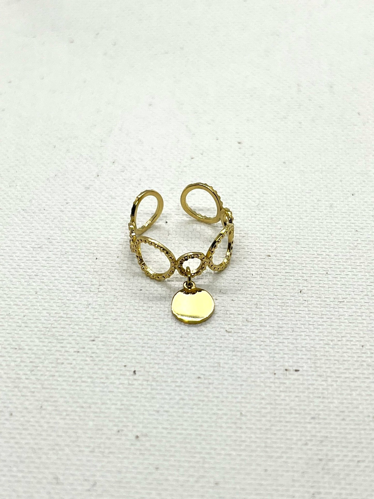 Bague personnalisée avec médaille à graver ELISABETH - bijoux personnalisés