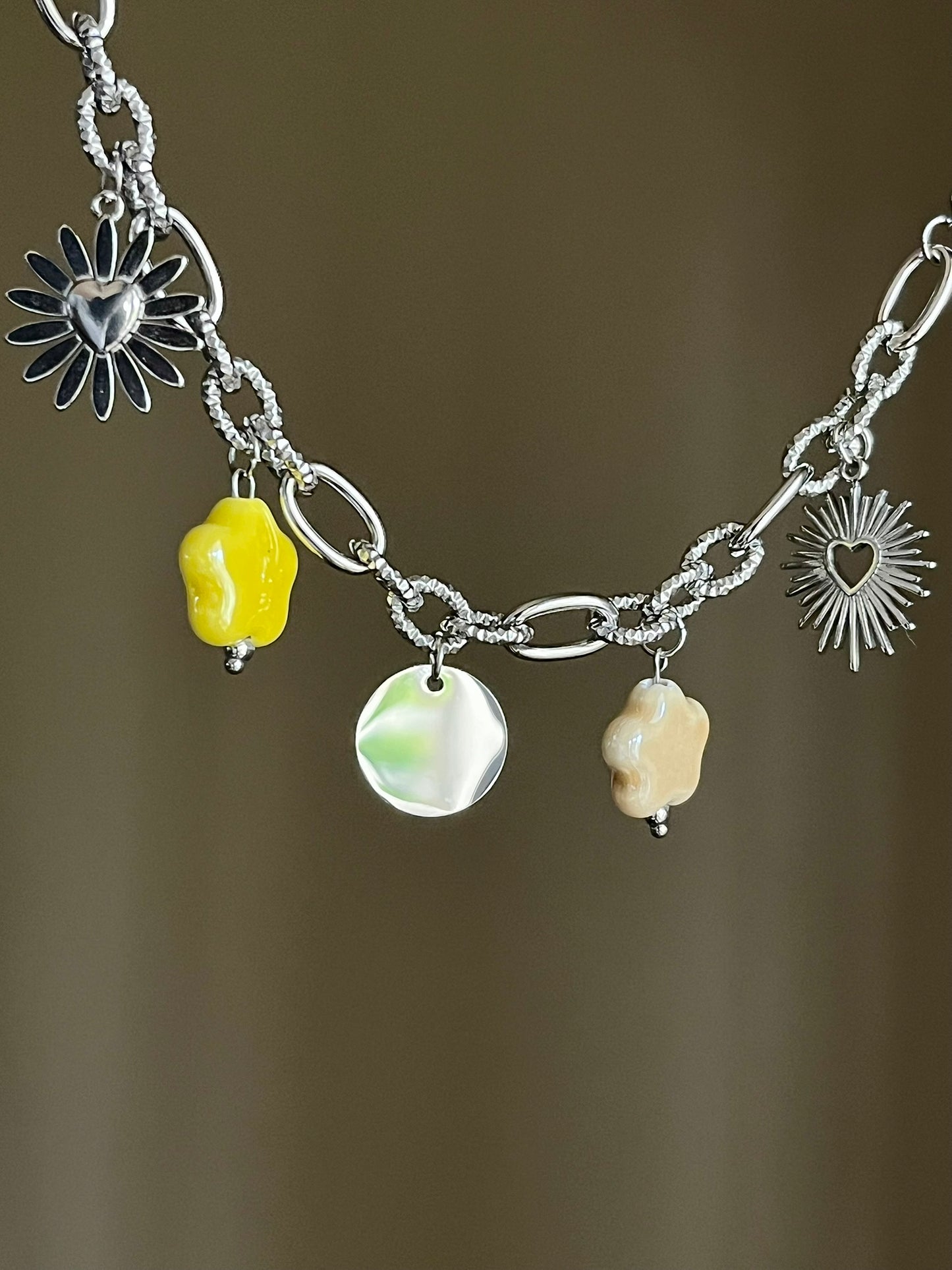 Bracelet charms personnalisable médaille gravée argenté