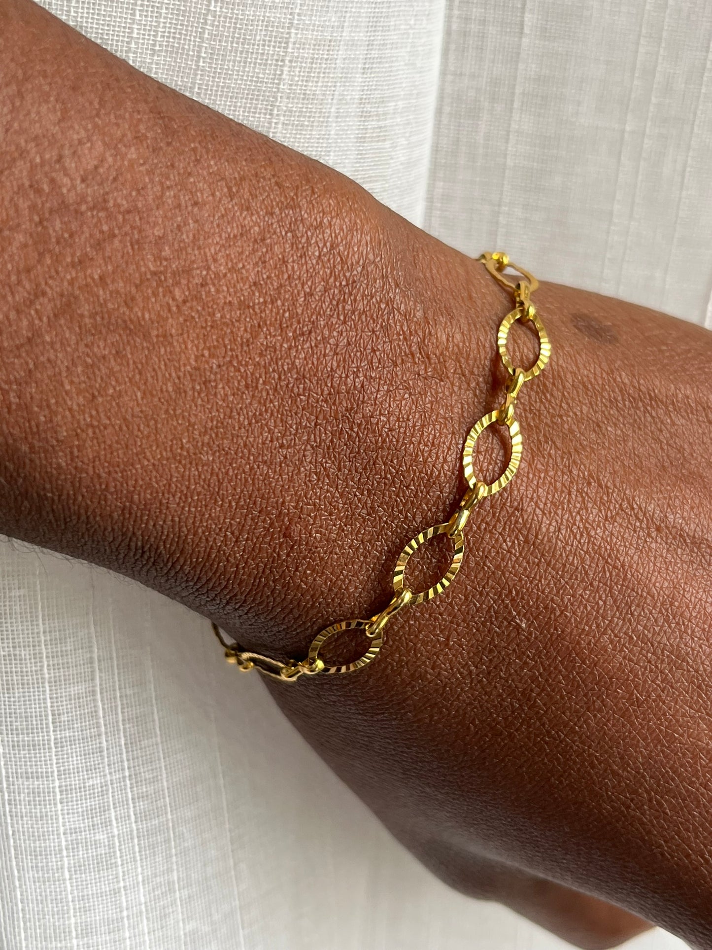 Bracelet acier inoxydable mailles texturées gauffrées - CHOICE