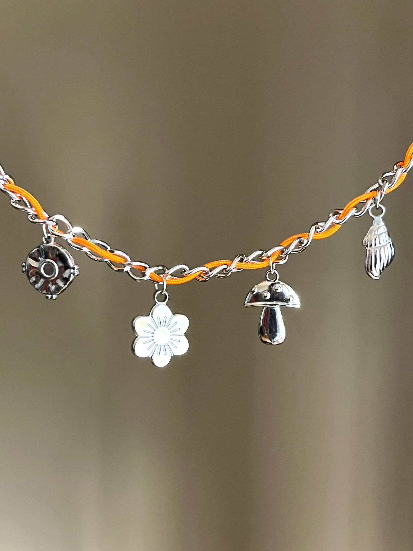 Bracelets charms argenté cordon couleur personnalisable