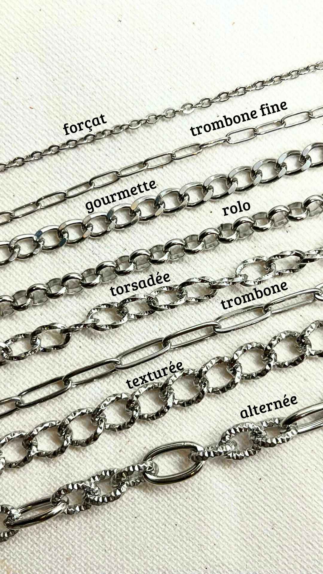 Chaînes argentés -Bijoux personnalisés - bijoux gravés - bijoux charms
