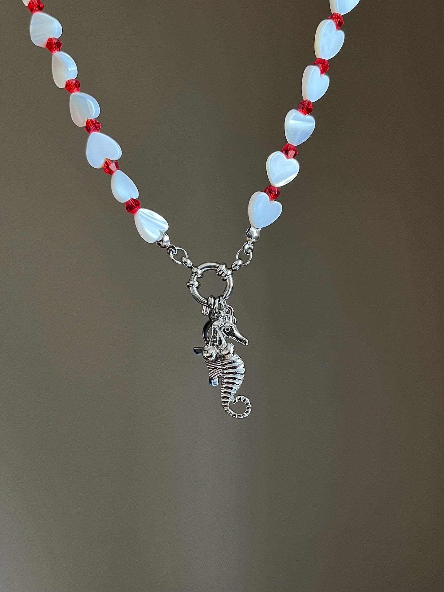 Collier charms personnalisable perles argenté
