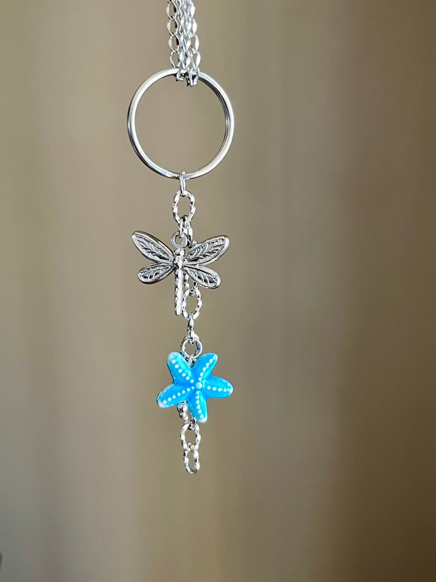 Porte clés charms personnalisable argenté