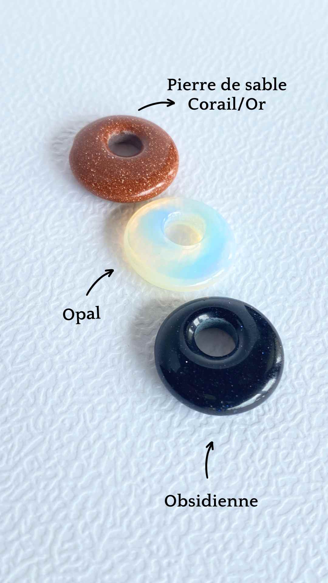 Pierres naturelles collier personnalisé ELISA - bijoux personnalisés