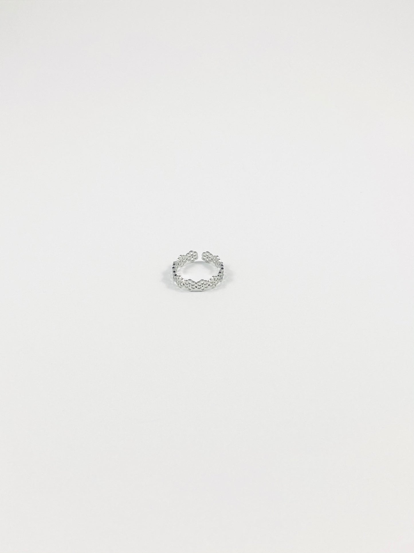 Bague fleurs argentée BLOOMA bijoux acier inoxydable