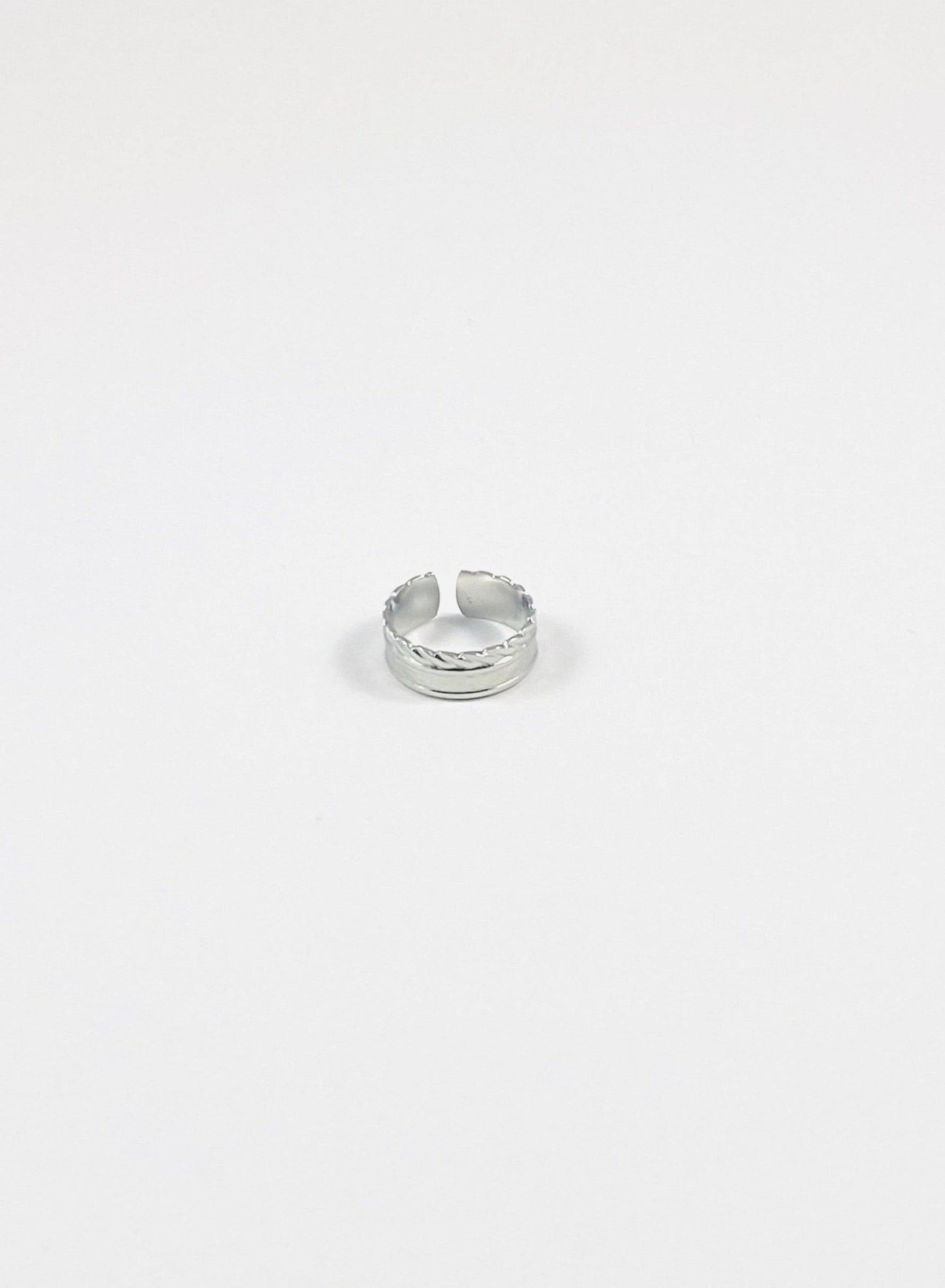 Bague argentée SIANA ajustable - bijoux acier inoxydable
