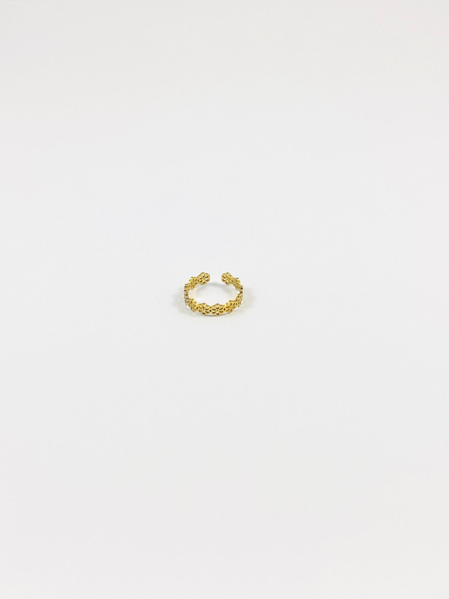 Bague fleurs dorée BLOOMA bijoux acier inoxydable