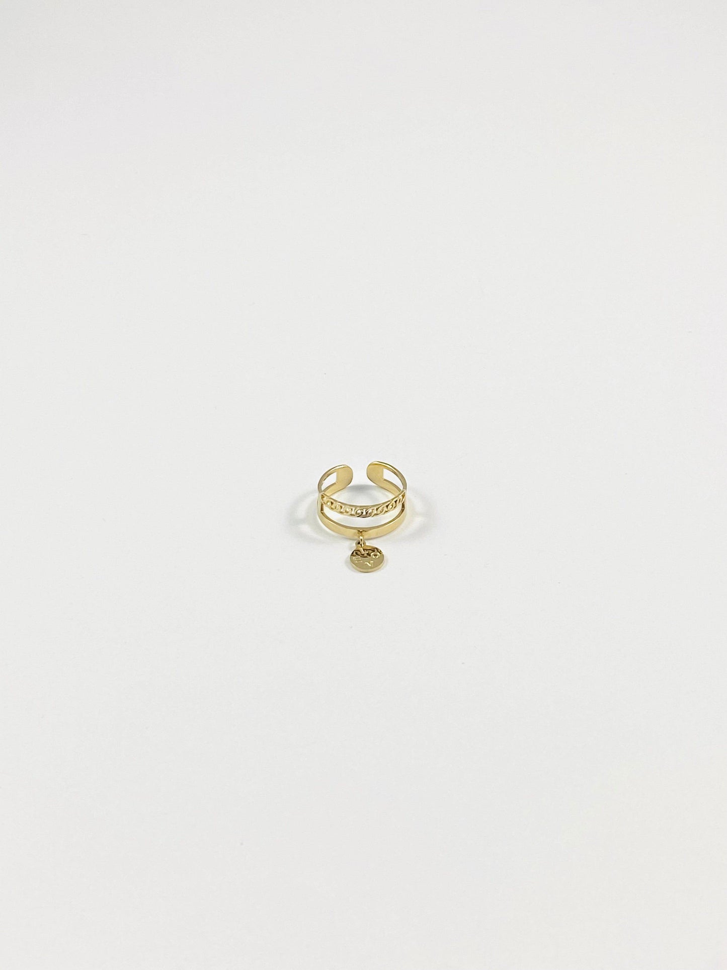 Bague LOVE dorée en acier inoxydable - bijoux acier inoxydable