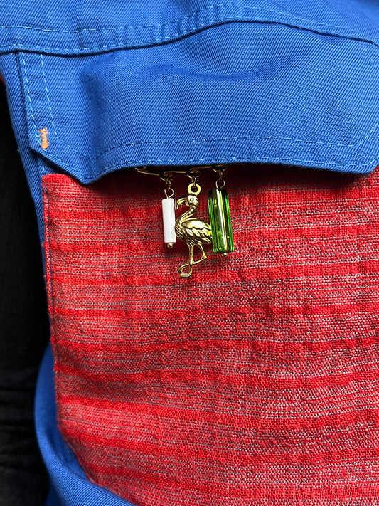 Broche charms doré personnalisable