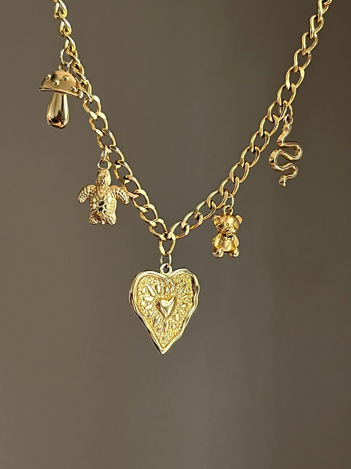 Collier charms personnalisable doré