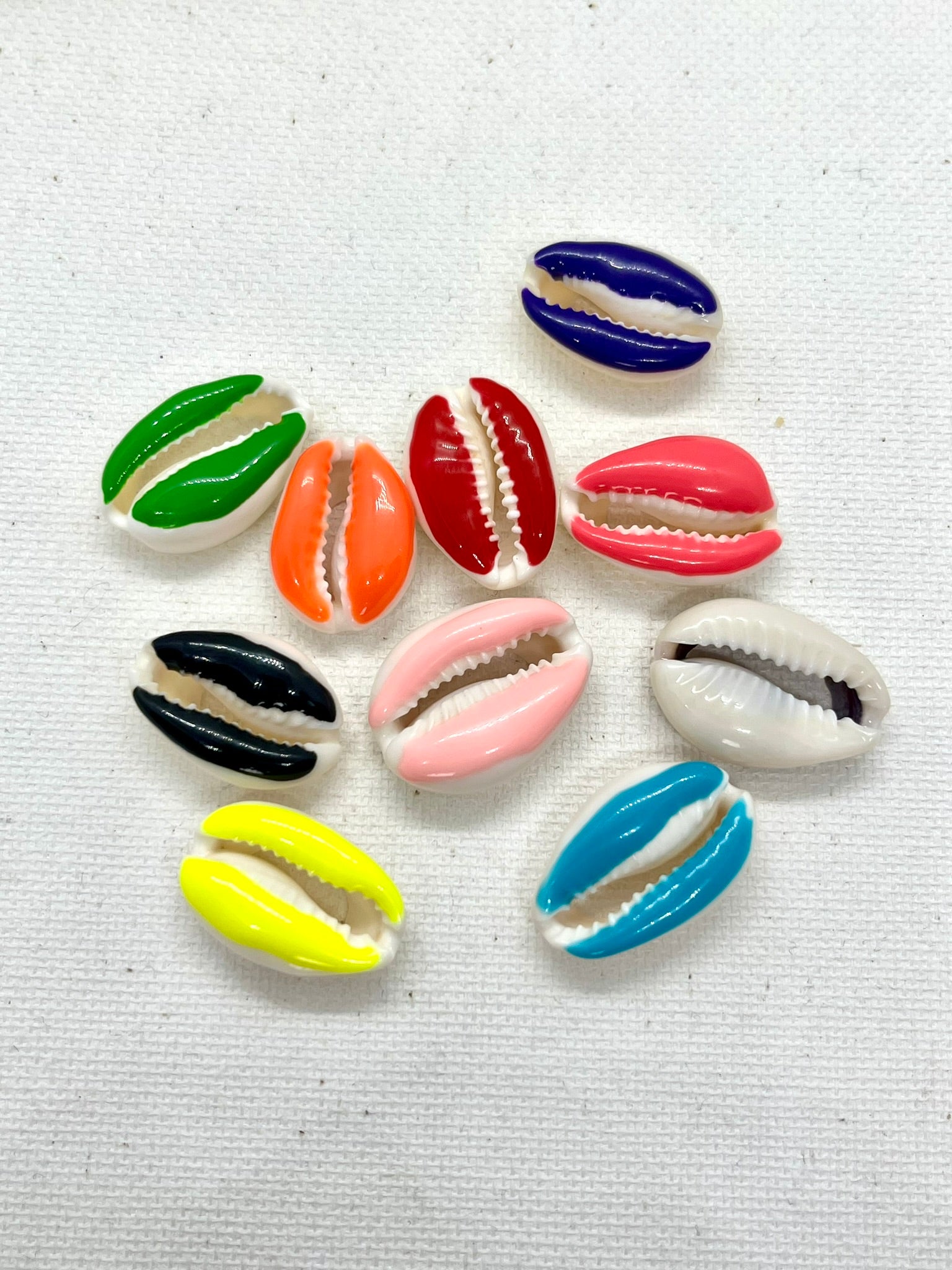 Coquillages cauris colorés - bijoux personnalisables