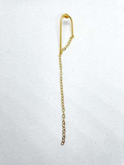 Boucles d'oreilles et earcuff asymétriqueatypiques coté pendant NZINGA - bijoux acier inoxydables