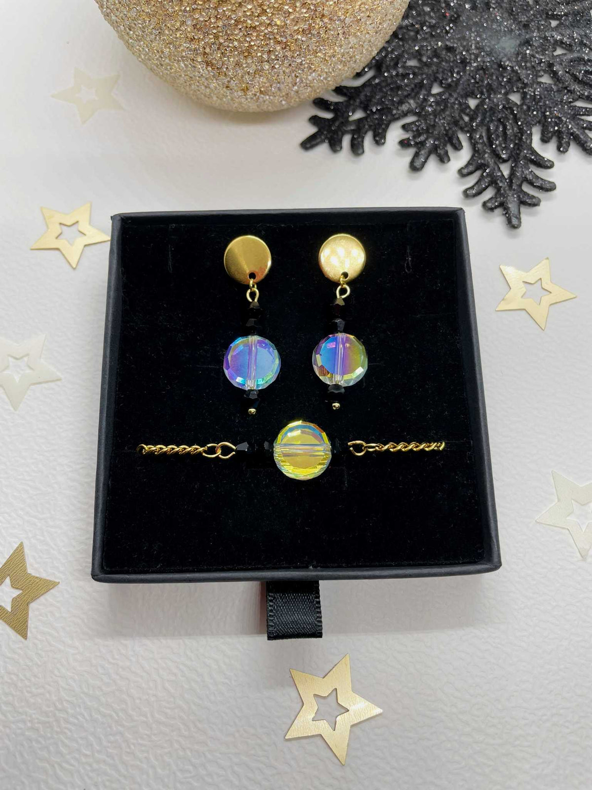 Coffret bijoux de Noël KIM -  collier et bracelet personnalisés - bijoux personnalisés