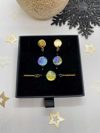Coffret bijoux de Noël KIM -  collier et bracelet personnalisés - bijoux personnalisés