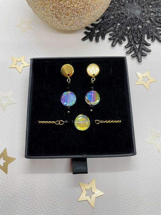Coffret bijoux de Noël KIM -  collier et bracelet personnalisés - bijoux personnalisés