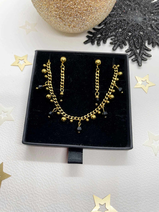 Coffret bijoux de Noël OLIVIA  collier et boucles d'oreilles personnalisés - bijoux personnalisés